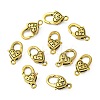 Tibetan Style Alloy Lobster Claw Clasps TIBE-T002-27AG-NR-4