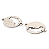 201 201 Stainless Steel Connector Charms STAS-D380-03P-2