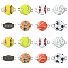 40Pcs 8 Styles Sports Theme Alloy Enamel Connector Charms ENAM-CJ0005-90-1