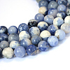 Natural Sodalite Round Bead Strands G-E334-6mm-08-1