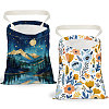 2Pcs 2 Colors Printed Polyester Hanging Car Trash Bags ABAG-DR0001-16D-1