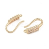 Brass Micro Pave Cubic Zirconia Earring Hooks KK-U008-14G-2