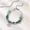 Natural Mixed Gemstone Chip Beaded Bracelest BJEW-JB12976-04-1