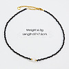 Handmade Natual Pearl & Natural Black Onyx(Dyed & Heated) & Shell Beaded Necklaces XL1709-11-1