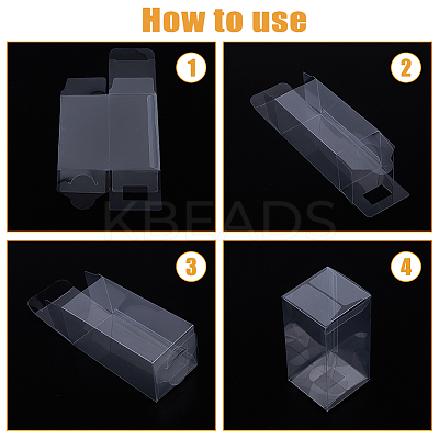 Rectangle Transparent Plastic PVC Box Gift Packaging CON-DC0001-12B-1