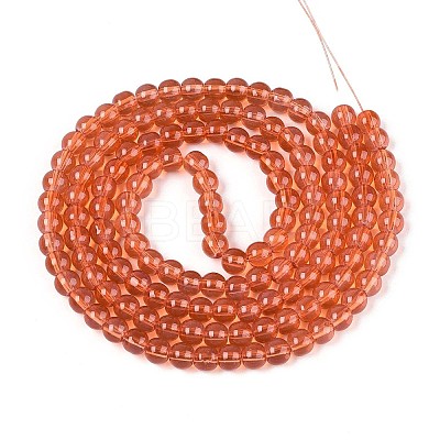 Baking Paint Glass Beads Strands DGLA-Q023-6mm-DB28-1