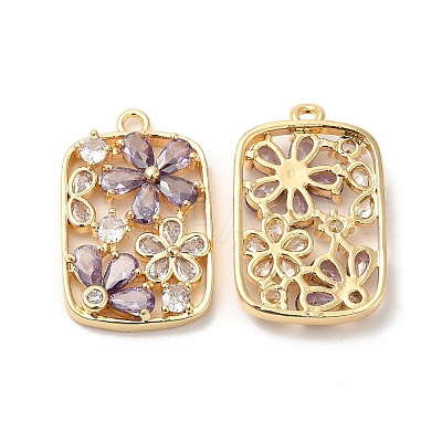 Real 18K Gold Plated Brass Pendant KK-B074-71G-03-1