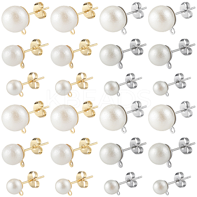 304 Stainless Steel Stud Earring Findings EJEW-SP0001-17A-1