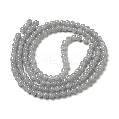 Imitation Jade Glass Beads Strands DGLA-S076-6mm-30-1
