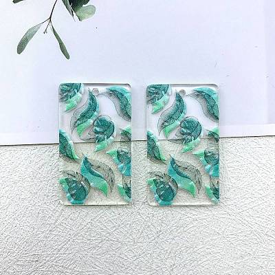 Flower Pattern Acrylic Pendants PW-WG14605-05-1