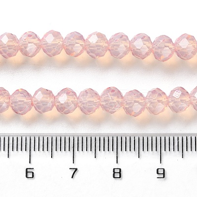 Baking Paint Transparent Glass Beads Strands DGLA-A034-J6MM-D04-1
