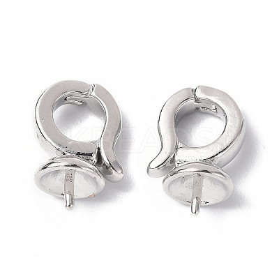 Brass Twister Clasps KK-P223-41P-1