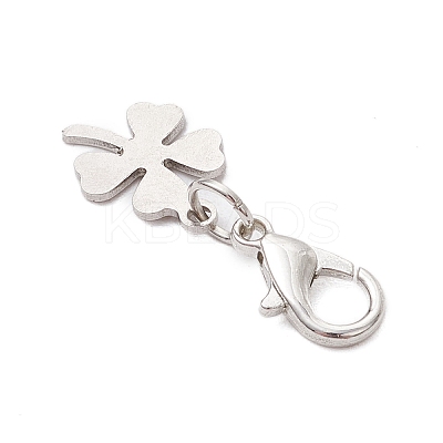 5Pcs Clover 201 Stainless Steel Pendant Decorations SA-CJ81B3-1