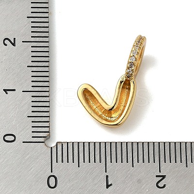 Brass Micro Pave Cubic Zirconia Pendants KK-K345-13V-G-1