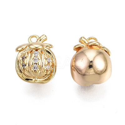 Brass Micro Pave Cubic Zirconia Charms KK-N231-239-1
