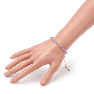 Faceted Natural Gemstone Beaded Bracelets for Women BJEW-JB05928-1