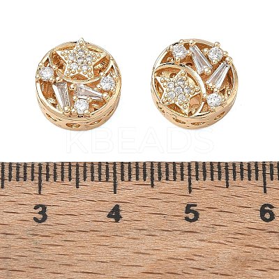 Brass Micro Pave Clear Cubic Zirconia Beads CU-CBAB0CF-07G-1