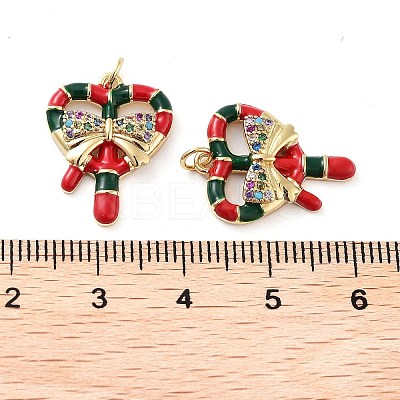 Christmas Theme Rack Plating Brass Pendants KK-M280-11F-G-1