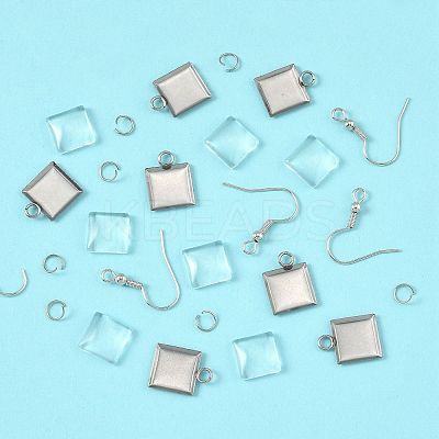 DIY Square Dangle Earring Making Kits DIY-FS0009-17-1