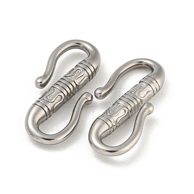 Non-Tarnish 304 Stainless Steel S-Hook Clasps STAS-N103-113P-1