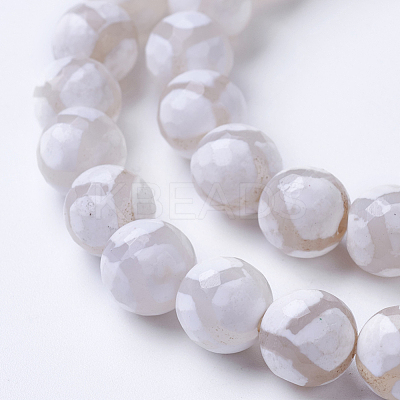 Tibetan Style dZi Beads G-G752-04-8mm-1