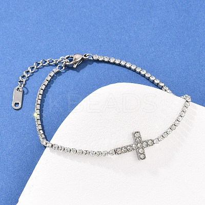 304 Stainless Steel Cup Chains Bracelets for Women BJEW-D364-01A-P-1