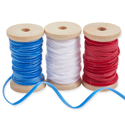 3 Rolls 3 Colors Velvet Ribbon OCOR-CP0001-20C-1