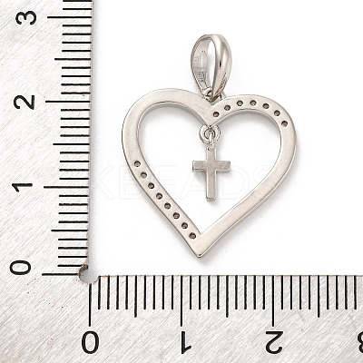 Brass Micro Pave Cubic Zirconia Pendants KK-U033-10P-01-1