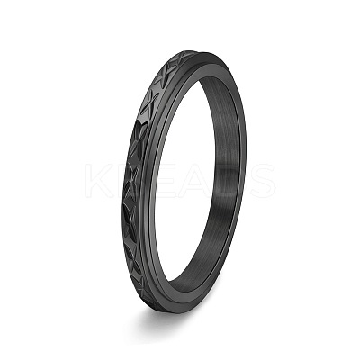 304 Stainless Steel Rotatable Finger Ring for Women Men PW-WG3B7F0-10-1