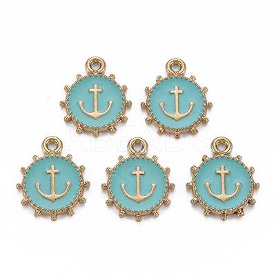 Alloy Enamel Pendants X-ENAM-N055-016B-NR-1
