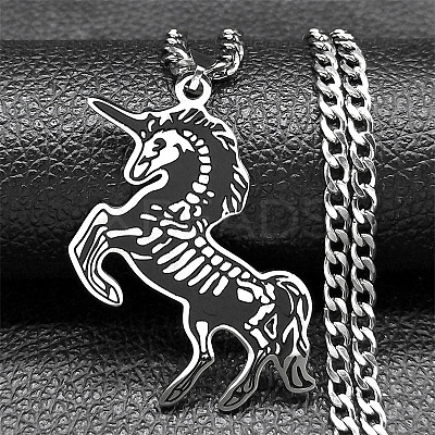 201 Stainless Steel Pendant Necklaces LS-NJEW-C066-13P-1