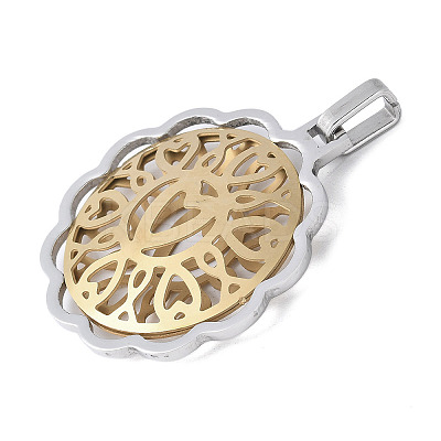 304 Stainless Steel Pendants STAS-S162-06GP-1