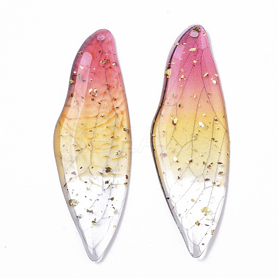 Transparent Epoxy Resin Big Pendants X-RESI-T046-01-1