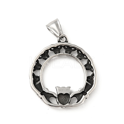 304 Stainless Steel Trinity Claddagh Crown Heart Pendants STAS-P309-10AS-1
