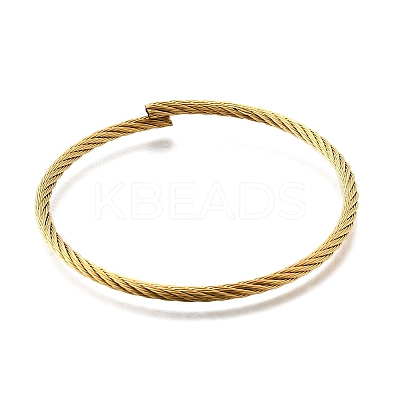 304 Stainless Steel Bangles for Women Men BJEW-Z131-01G-1