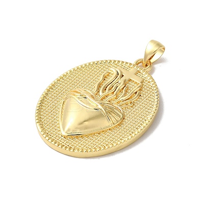 Rack Plating Brass Pendants KK-H487-21G-1