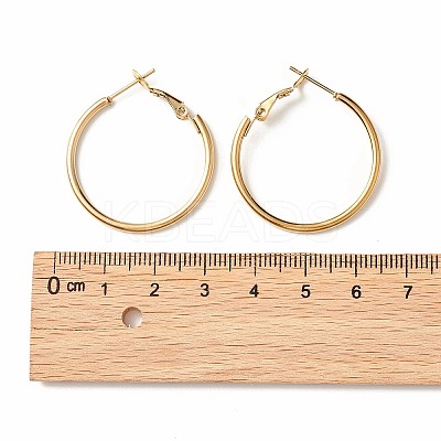 PVD Vacuum Plating 304 Stainless Steel Hoop Earrings LS-STAS-S078-08-30mm-1