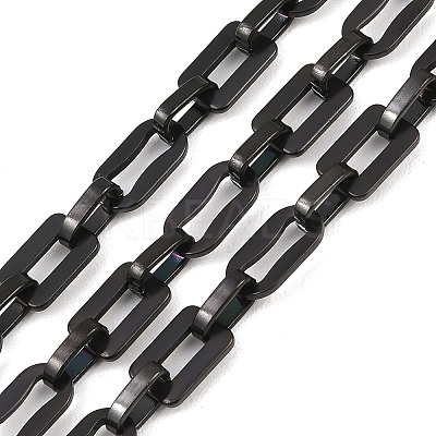 201 Stainless Steel Rectangle Link Chains CHS-F024-03A-EB-1