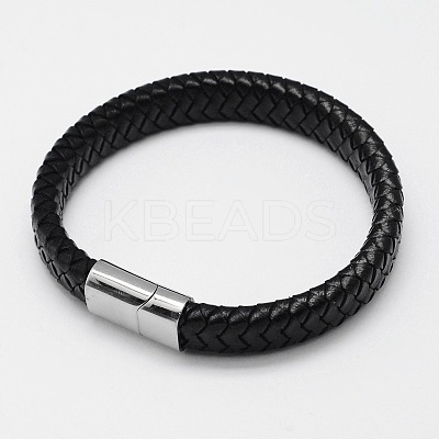 Braided Leather Cord Bracelets LS-BJEW-I200-08-1