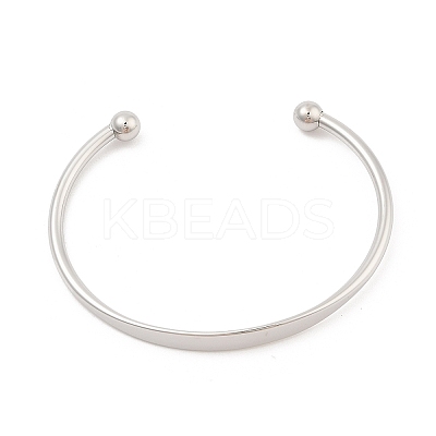 304 Stainless Steel Cuff Bangles for Women BJEW-K252-06P-1