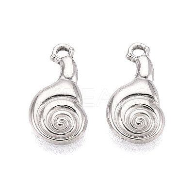 304 Stainless Steel Snail Pendants STAS-T069-03P-1