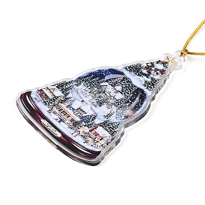 Acrylic Christmas Tree Pendant Decoration LS-HJEW-Q010-01D-1