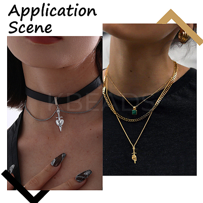 36Pcs 6 Style Tibetan Style Alloy Big Pendants FIND-SC0005-70-1