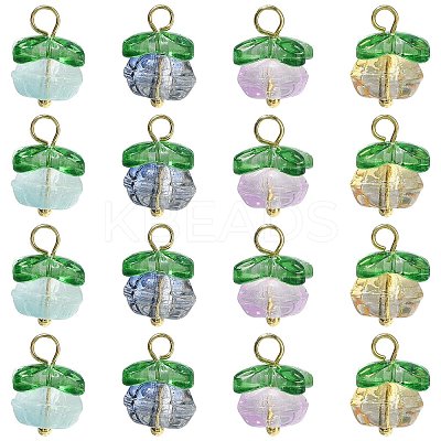 20Pcs 4 Colors Handmade Lampwork Charms LAMP-CJ0001-92-1