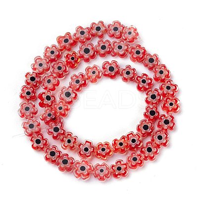 Handmade Millefiori Glass Bead Strands X-LAMP-J035-8mm-07-1