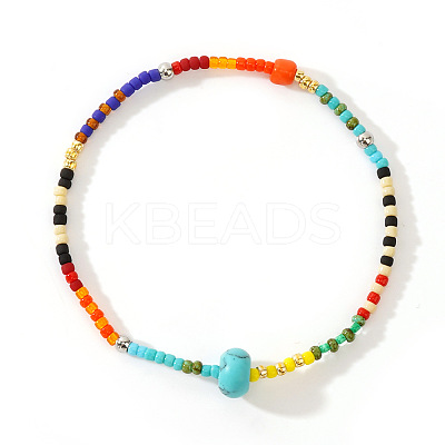 Bohemian Style Natural Mixd Gemstone Beaded Stretch Bracelets for Women LO1270-1-1