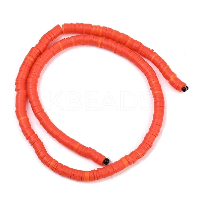 Flat Round Handmade Polymer Clay Beads CLAY-XCP0001-34-1