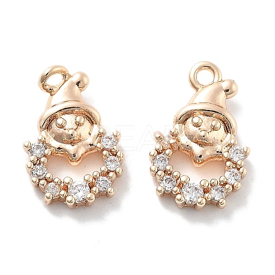 Micro Pave Clear Cubic Zirconia Pendants KK-M102-03G-1