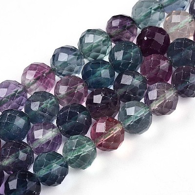 Natural Rainbow Fluorite Beads Strands G-T140-22C-1