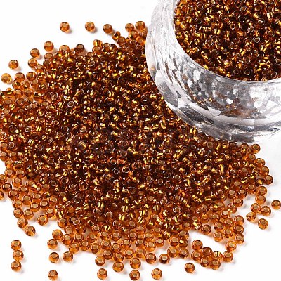 11/0 Silver Lined Grade A Transparent Glass Seed Beads X-SEED-Q007-F54-1